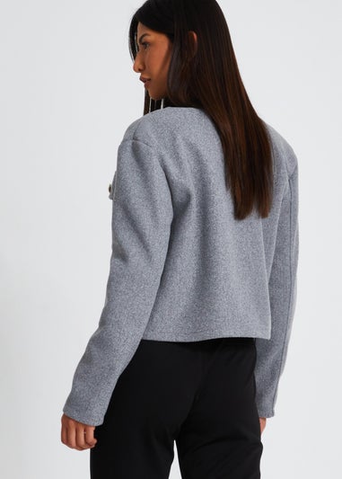 Quiz Grey Cropped Jacket