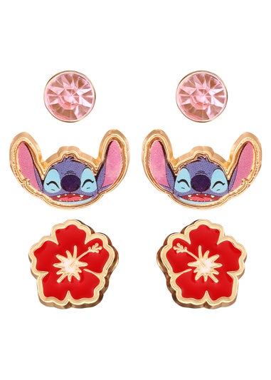 Disney Lilo & Stitch Multi Enamel Costume 3pcs Earring Set