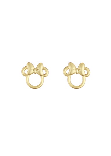 Disney Minnie Mouse Gold Bow Earrings