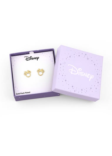 Disney Minnie Mouse Gold Bow Earrings