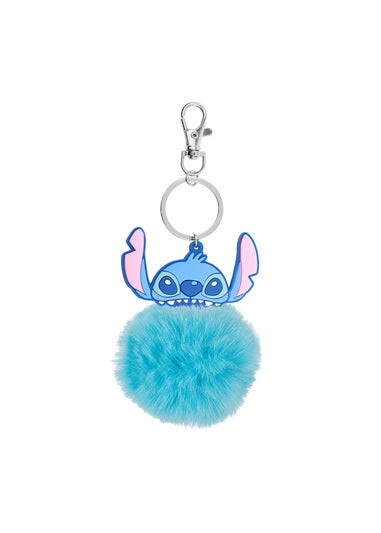 Disney Lilo &  Stitch Blue Pom Pom Keychain