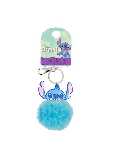 Disney Lilo &  Stitch Blue Pom Pom Keychain