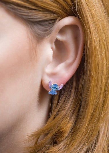 Disney Stitch Blue Enamel Stud Earrings