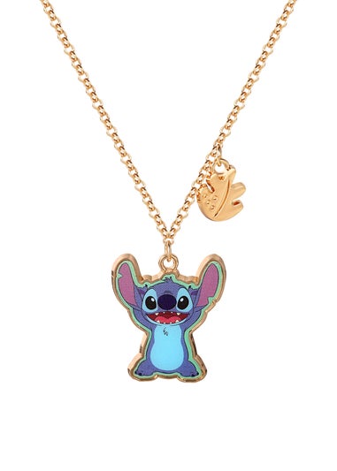 Disney Lilo & Stitch Gold Enamel Costume Necklace