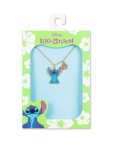 Disney Lilo & Stitch Gold Enamel Costume Necklace