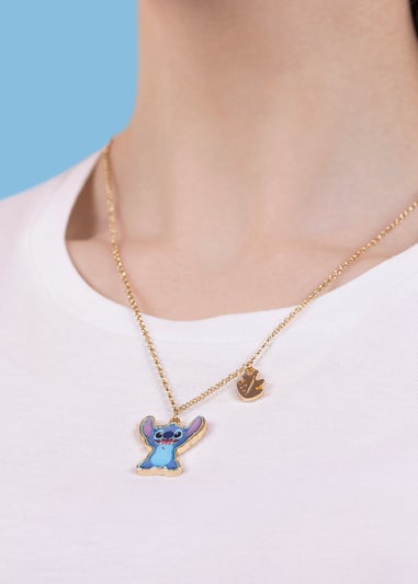 Disney Lilo & Stitch Gold Enamel Costume Necklace