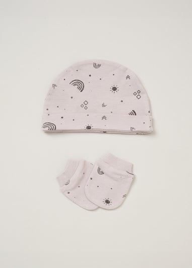 Homegrown Grey Organic Cotton 5-Piece Printed Baby Gift Set (Newborn - 6 Months)