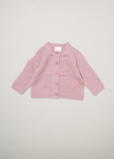 Rock a Bye Baby Pink 2 Pack Frill and Bobble Cardigans (Newborn - 12 Months)