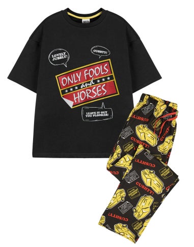 Only Fools And Horses Black Logo Pyjama Set