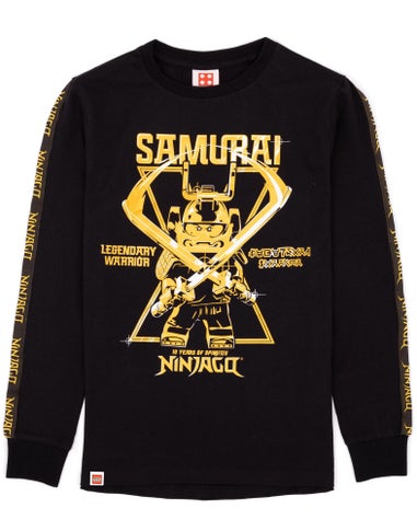 Lego Boys Black Samurai Warrior Graphic Long Sleeved T-Shirt (3 - 12 Years)