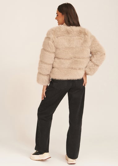 Gini London Stone Soft Touch Fur Jacket