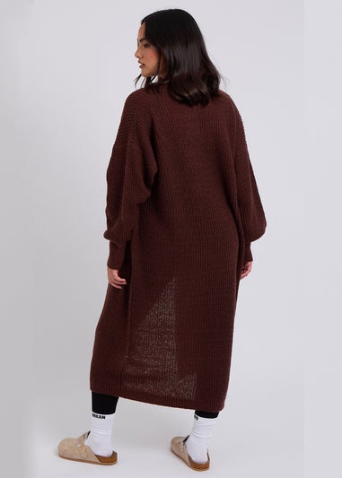 Urban Bliss Chocolate Chunky Longline Cardigan