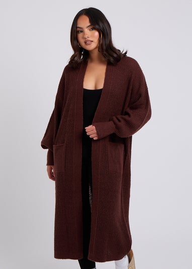 Urban Bliss Chocolate Chunky Longline Cardigan