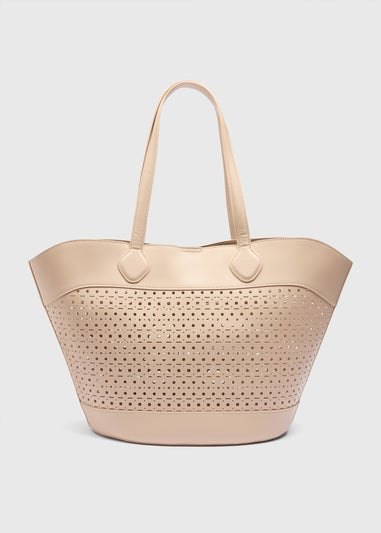 Stone Cut Out Winged Tote