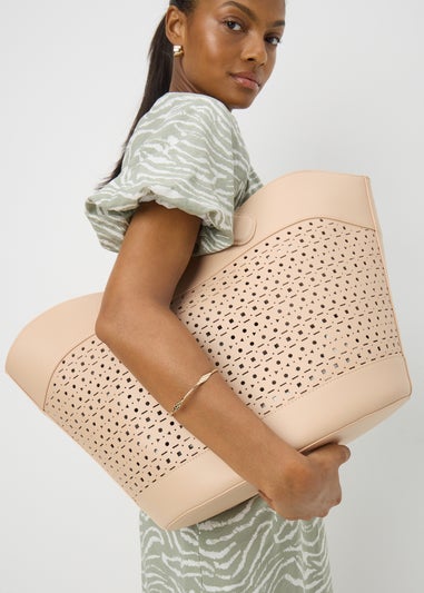 Stone Cut Out Winged Tote