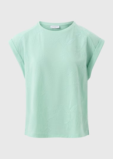 Aqua Rolled Sleeve T-Shirt
