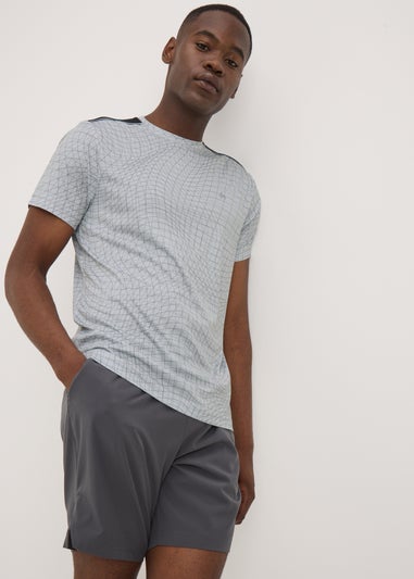 Souluxe Grey Wavy Line T-Shirt