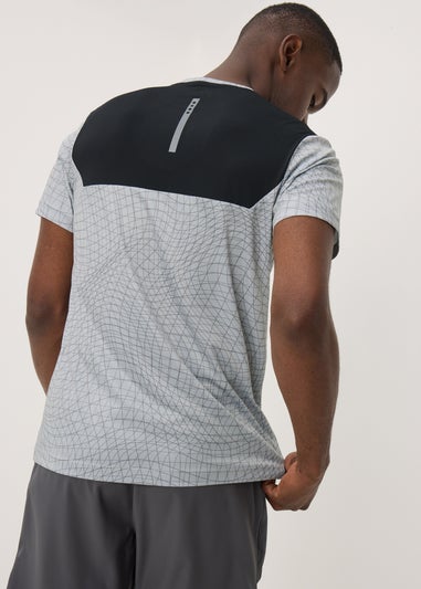 Souluxe Grey Wavy Line T-Shirt