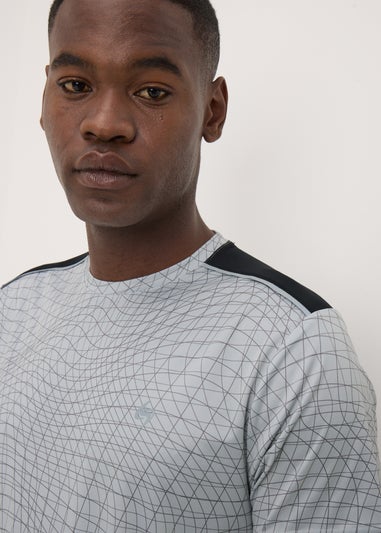 Souluxe Grey Wavy Line T-Shirt