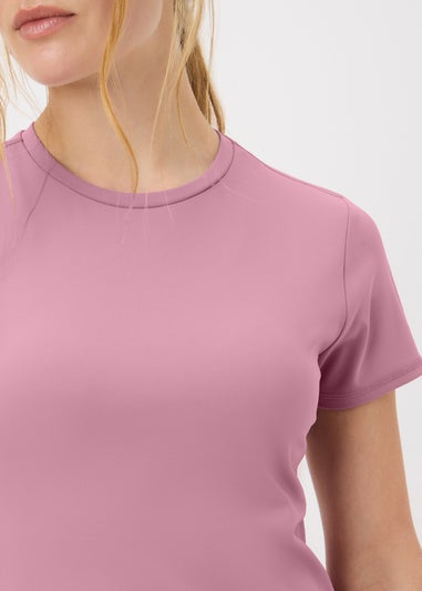 Souluxe Mauve Fitted Short Sleeve T-Shirt