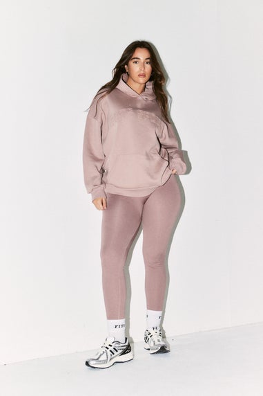 In The Style Mauve Distressed Fits Oversized Sweatshirt