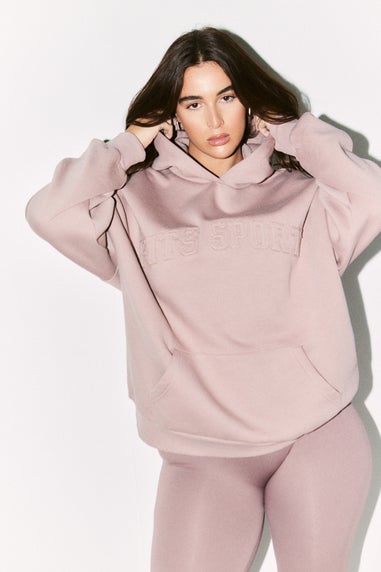 In The Style Mauve Distressed Fits Oversized Sweatshirt