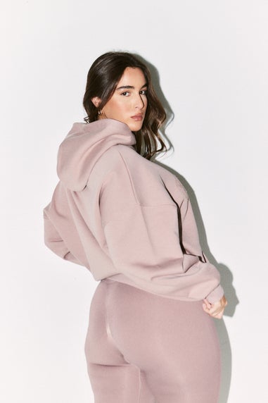 In The Style Mauve Distressed Fits Oversized Sweatshirt