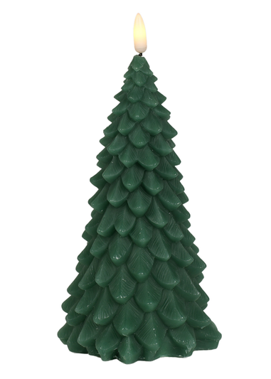 ValueLights Virginia Green Christmas Tree Candle with LED Light (20cm x 11.5cm x 11.5cm)