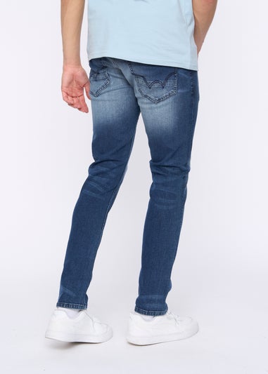 Duck & Cover Dark Blue Wash Maylead Slim Fit Jeans