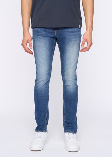 Duck & Cover Blue Stone Wash Maylead Slim Fit Jeans