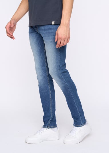 Duck & Cover Blue Stone Wash Maylead Slim Fit Jeans