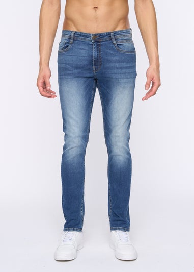 Duck & Cover Blue Stone Wash Maylead Slim Fit Jeans