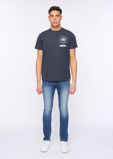 Duck & Cover Blue Stone Wash Maylead Slim Fit Jeans