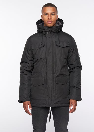 Duck & Cover Black Parkit Parka