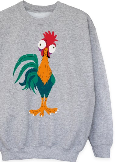 Disney Grey Moana Hei Hei Kids Heather Sweatshirt (3-13 Years)