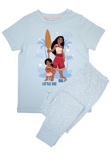 Disney Blue Moana Big Sis Stars Pyjamas (3-8 Years)