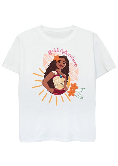 Disney White Moana Bold Adventure Kids T-Shirt (3-13 Years)