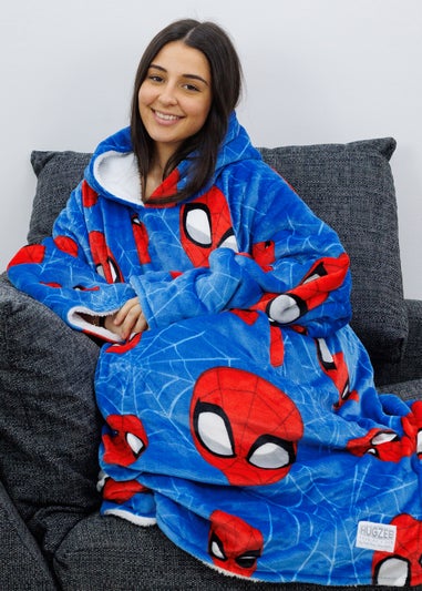 Spiderman Heads Up Wearable Hooded Fleece