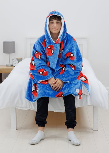 Spiderman Heads Up Wearable Hooded Fleece