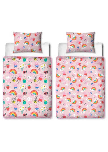 Peppa Pig Lovely Coverless Quilt Reversible Duvet Set