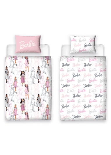 Barbie Figures Reversible Duvet Cover Set