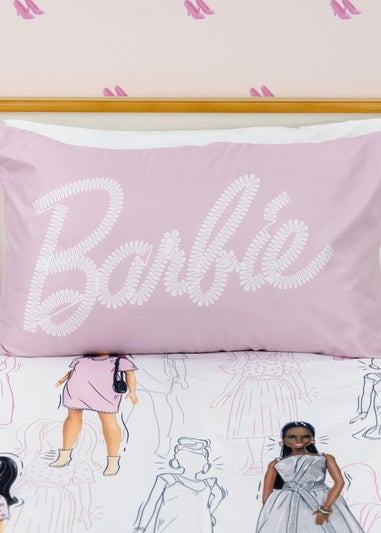 Barbie Figures Reversible Duvet Cover Set