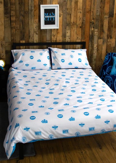 Manchester City FC Reversible Duvet Cover Set