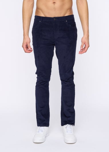 Duck & Cover Navy Cordsome Trousers