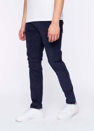 Duck & Cover Navy Cordsome Trousers