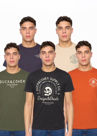 Duck & Cover Assorted 5-Pack Mullbarry T-Shirts