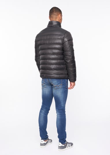 Duck & Cover Black Shemmy Quilted Jacket