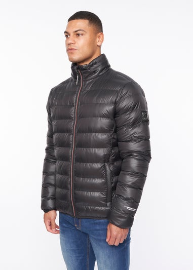 Duck & Cover Black Shemmy Quilted Jacket