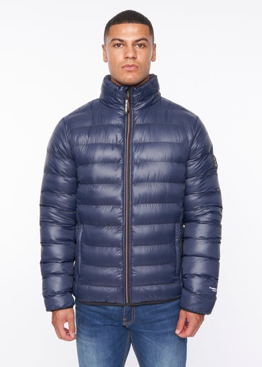 Duck & Cover Navy Shemmy Quilted Jacket