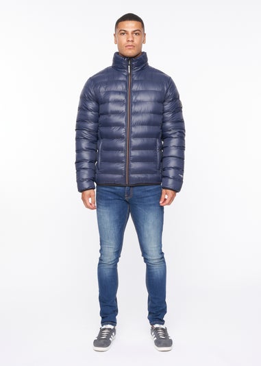 Duck & Cover Navy Shemmy Quilted Jacket